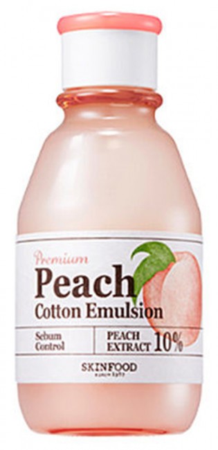 SKINFOOD Premium Peach Cotton Emulsion Эмульсия с экстрактом персика, 140 мл