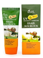 Ekel Крем для лица солнцезащитный с муцином улитки Soothing & Moisture Snail Sun Block SPF 50 PA+++, 50 мл