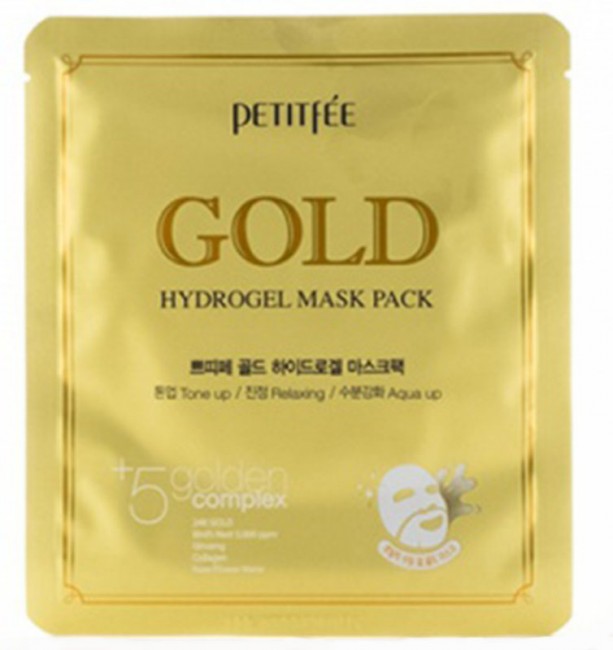 Petitfee Gold Hydrogel Mask Pack Гидрогелевая маска для лица с золотым комплексом, 32 г