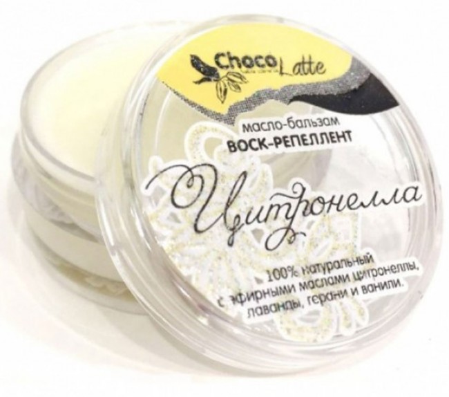 ChocoLatte Воск-Репеллент Цитронелла с эфирным маслом цитронеллы, лаванды, герани, ванили, 10 мл