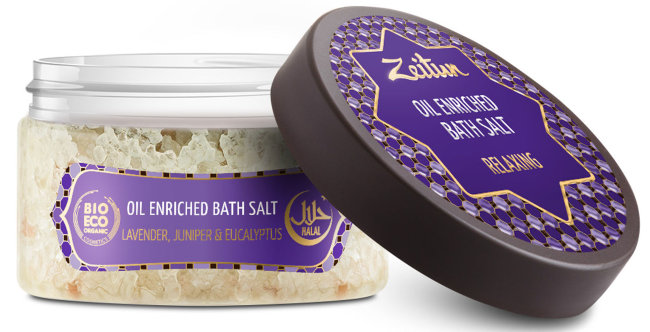 Zeitun Антистрессовая соль с маслами эвкалипта, лаванды и можжевельника, 250 мл