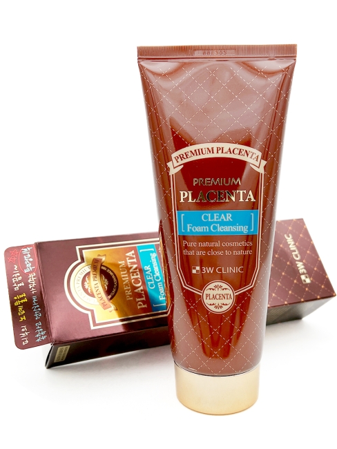 3W Clinic Омолаживающая пенка для умывания с экстрактом плаценты Premium Placenta Clear Foam Cleansing, 180 мл 3W Clinic Омолаживающая пенка для умывания с экстрактом плаценты Premium Placenta Clear Foam Cleansing, 180 мл