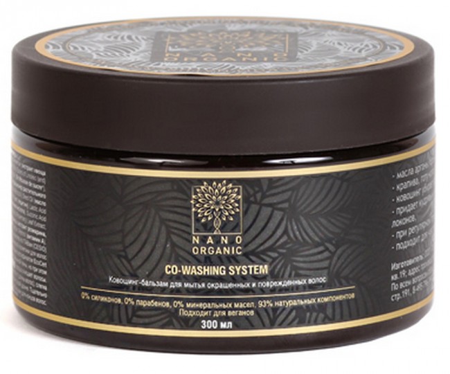 Nano Organic Ковошинг для мытья окрашенных и поврежденных волос, 300 мл