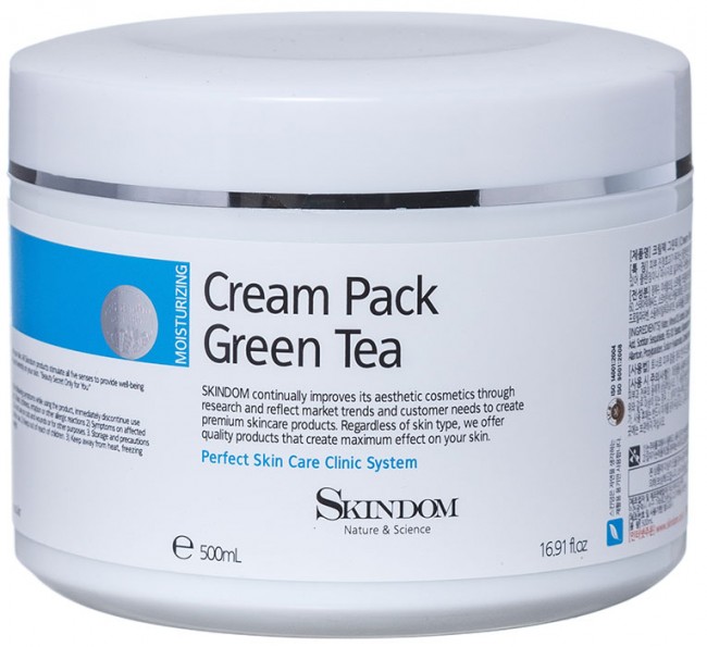 Skindom Cream Pack Green Tea Крем-маска для лица с экстрактом зеленого чая, 500 мл Skindom Cream Pack Green Tea Крем-маска для лица с экстрактом зеленого чая, 500 мл
