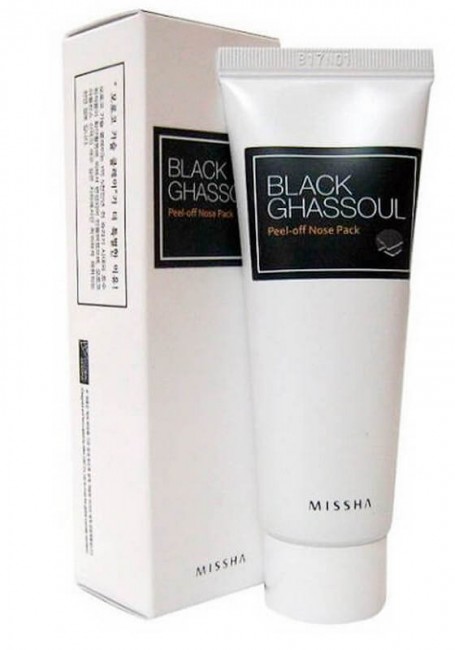 MISSHA Black Ghassoul Peel-Off Nose Pack Маска-пленка с марокканской глиной Гассул и натуральным древесным углем, 50 мл
