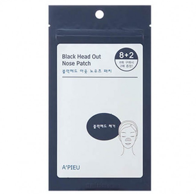 A'PIEU Black Head Out Nose Patch Set Очищающие патчи для носа, 10 шт