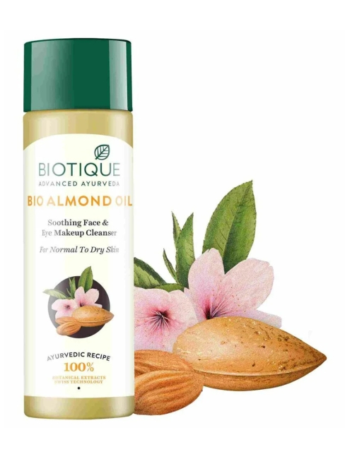 Biotique Масло для снятия макияжа миндальное успокаивающее Almond Oil Soothing Face & Eye Makeup Cleanser, 120 мл Biotique Масло для снятия макияжа миндальное успокаивающее Almond Oil Soothing Face & Eye Makeup Cleanser, 120 мл