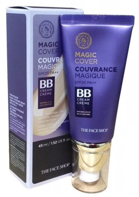 THE FACE SHOP Face It Magic Cover BB Cream #V203 Natural Beige SPF20++ Универсальный ВВ-крем с плотным покрытием, 45 мл THE FACE SHOP Face It Magic Cover BB Cream #V203 Natural Beige SPF20++ Универсальный ВВ-крем с плотным покрытием, 45 мл