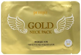 Petitfee Gold Neck Pack Гидрогелевые патчи с золотом для шеи, 10 г