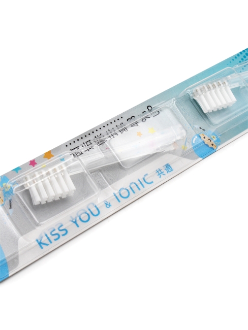 Hukuba Dental Сменные головки для детской ионной электрической зубной щётки до 7 лет с плоским срезом Kiss You, 2 шт Hukuba Dental Сменные головки для детской ионной электрической зубной щётки до 7 лет с плоским срезом Kiss You, 2 шт