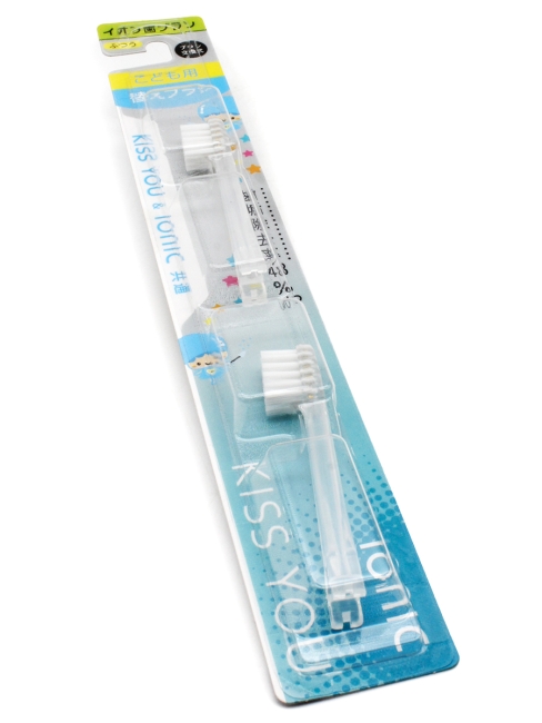 Hukuba Dental Сменные головки для детской ионной электрической зубной щётки до 7 лет с плоским срезом Kiss You, 2 шт Hukuba Dental Сменные головки для детской ионной электрической зубной щётки до 7 лет с плоским срезом Kiss You, 2 шт