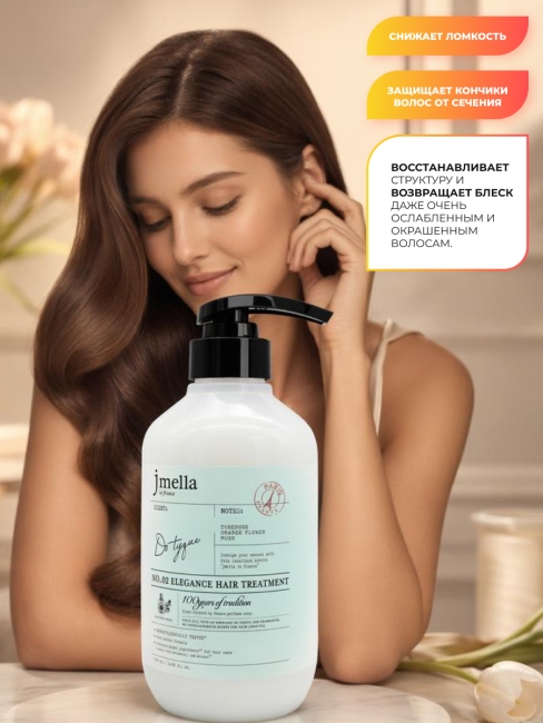Jmella Парфюмированная маска-бальзам для волос Пышная тубероза In France Elegance Do Tyque Hair Treatment, 500 мл
