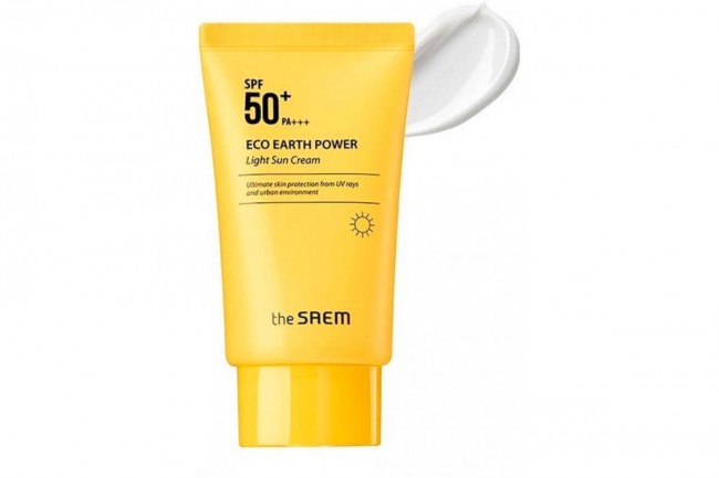 The Saem Крем солнцезащитный для жирной кожи лица SPF50 Eco Earth Power No Sebum Sun Cream, 50 г