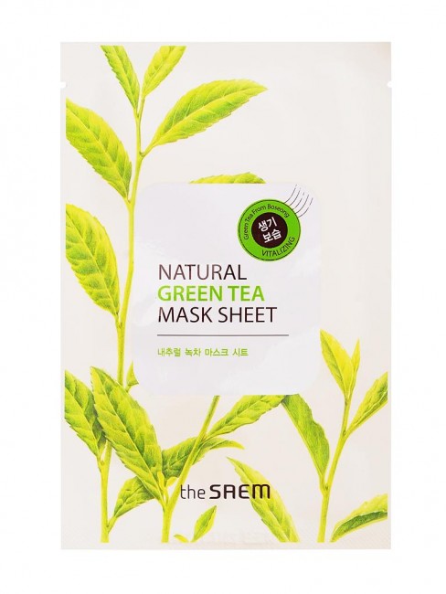 The Saem Маска на тканевой основе для лица с экстрактом зеленого чая Natural Green Tea Mask Sheet, 21 мл The Saem Маска на тканевой основе для лица с экстрактом зеленого чая Natural Green Tea Mask Sheet, 21 мл