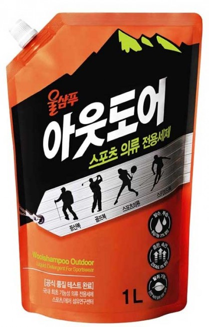 KeraSys Wool Shampoo Outdoor for Sportswear Жидкое средство для стирки спортивной одежды, 1 л