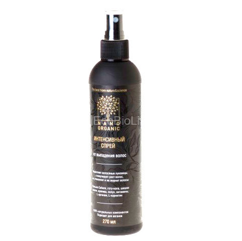 Nano Organic Интенсивный спрей от выпадения волос, 270 мл Nano Organic Интенсивный спрей от выпадения волос, 270 мл