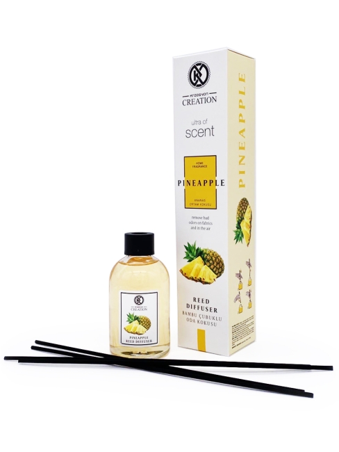 Kreasyon Аромадиффузор с палочками Ананас Reed Diffuser Pineapple, 115 мл