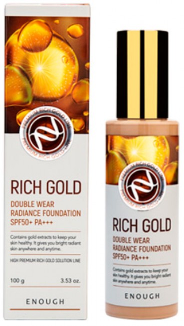 Enough Rich Gold Double Wear Radiance Foundation SPF50+ PA+++ #21 Тональный крем, 100 г Enough Rich Gold Double Wear Radiance Foundation SPF50+ PA+++ #21 Тональный крем, 100 г