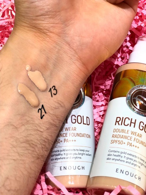 Enough Rich Gold Double Wear Radiance Foundation SPF50+ PA+++ #21 Тональный крем, 100 г Enough Rich Gold Double Wear Radiance Foundation SPF50+ PA+++ #21 Тональный крем, 100 г