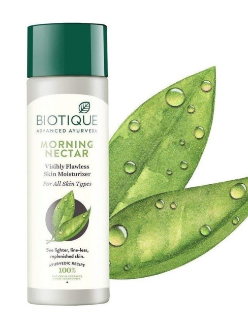 Biotique Лосьон для лица и тела увлажняющий Morning Nectar Visibly Flawless Skin Moisturizer, 120 мл Biotique Лосьон для лица и тела увлажняющий Morning Nectar Visibly Flawless Skin Moisturizer, 120 мл