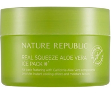NATURE REPUBLIC Real Squeeze Aloe Vera Ice Pack Охлаждающая маска с экстрактом алое вера, 100 мл