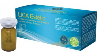 Lica Estetic "Гиалуроновый Комплекс" Натуральная сыворотка для глубокого увлажнения и обновления кожи лица, шеи и декольте, 10*2 мл