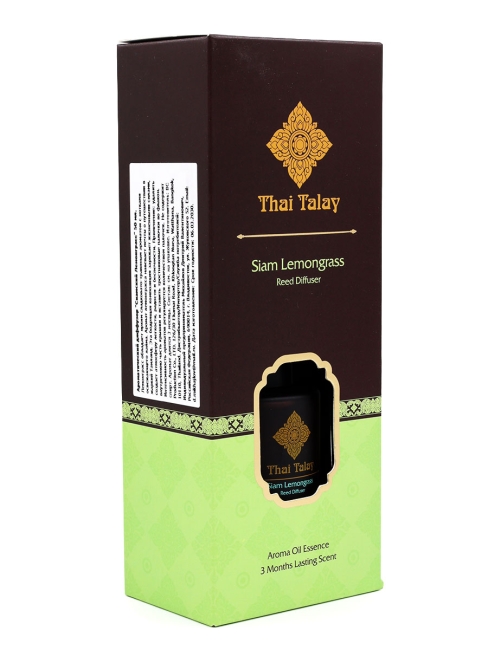 Thai Talay Аромадиффузор с палочками Сиамский лемонграсс Aroma Oil Essense Reed Diffuser Siam Lemongrass, 50 мл Thai Talay Аромадиффузор с палочками Сиамский лемонграсс Aroma Oil Essense Reed Diffuser Siam Lemongrass, 50 мл