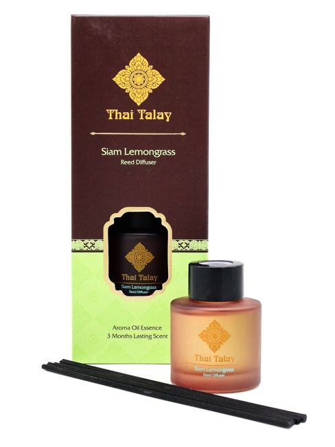Thai Talay Аромадиффузор с палочками Сиамский лемонграсс Aroma Oil Essense Reed Diffuser Siam Lemongrass, 50 мл Thai Talay Аромадиффузор с палочками Сиамский лемонграсс Aroma Oil Essense Reed Diffuser Siam Lemongrass, 50 мл