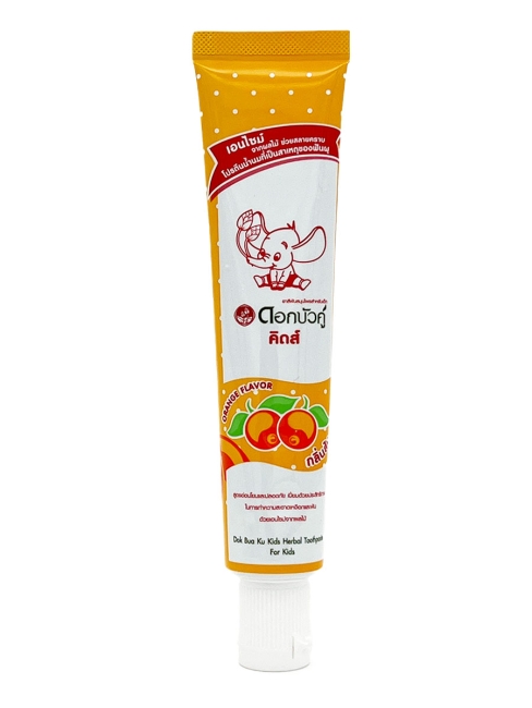 Twin Lotus Детская зубная паста с Апельсином Dok Bua Ku Kids Herbal Toothpaste for kids Orange flavor, 35 г Twin Lotus Детская зубная паста с Апельсином Dok Bua Ku Kids Herbal Toothpaste for kids Orange flavor, 35 г