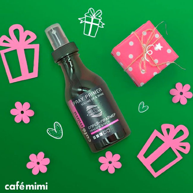 Кафе красоты Le Cafe Mimi Спрей-праймер для волос "Объем и Блеск", 150 мл