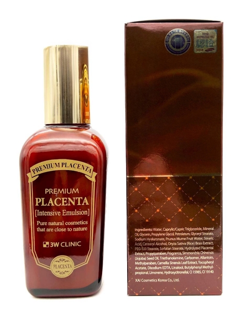 3W Clinic Омолаживающая эмульсия с экстрактом плаценты Premium Placenta Intensive Emulsion, 145 мл