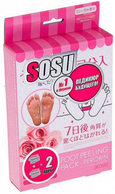 Sosu Носочки для педикюра с Ароматом Розы, 2 пары Sosu Носочки для педикюра с Ароматом Розы, 2 пары