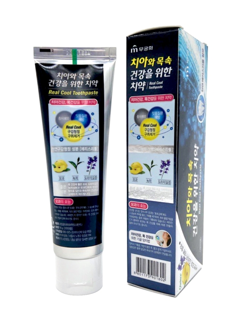 Mukunghwa Зубная паста гелевая охлаждающая с экстрактом айвы Real Cool Toothpaste, 110 г Mukunghwa Зубная паста гелевая охлаждающая с экстрактом айвы Real Cool Toothpaste, 110 г