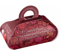 Кафе Красоты Подарочный набор "С любовью", мыло глицериновое 80 г + бурлящий шар 110 г