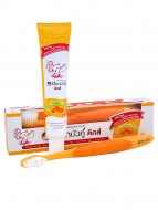 Twin Lotus Набор для детей 3-6 лет: Зубная паста с апельсином и Зубная щетка экстра мягкая Set Kids Herbal Toothpaste Orange Flavor and Toothbrush Extra Soft (orange), 35 г Twin Lotus Набор для детей 3-6 лет: Зубная паста с апельсином и Зубная щетка экстра мягкая Set Kids Herbal Toothpaste Orange Flavor and Toothbrush Extra Soft (orange), 35 г