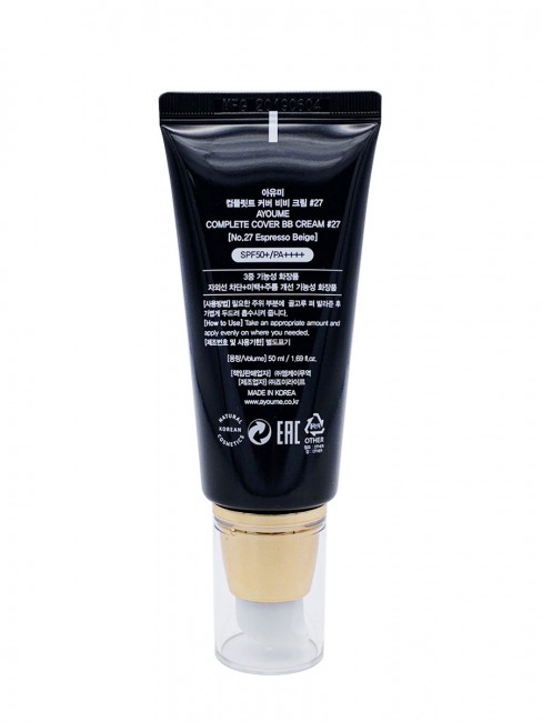 Ayoume ББ крем Complete Cover BB Cream SPF50+/PA++++ №27 Espresso Beige, 50 мл Ayoume ББ крем Complete Cover BB Cream SPF50+/PA++++ №27 Espresso Beige, 50 мл