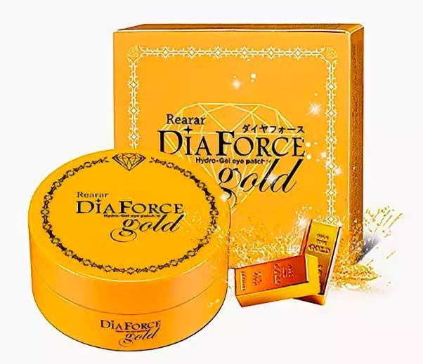Rearar Dia Force Gold Hydro-Gel Eye Patch Mini Гидрогелевые патчи с Золотом, 60 шт