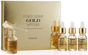 EUNYUL Power Repair Ampoule 4p set Сыворотка ампульная восстанавливающая с золотом, 12 мл*4