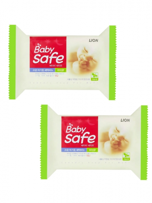 LION Детское мыло для стрики с ароматом трав Baby Safe, 2 шт*190 г LION Детское мыло для стрики с ароматом трав Baby Safe, 2 шт*190 г