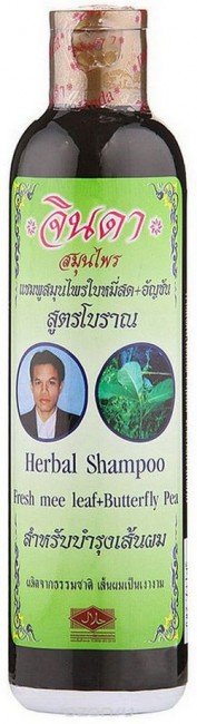 Jinda Herbal Shampoo Травяной лечебный шампунь от выпадения волос, 250 мл Jinda Herbal Shampoo Травяной лечебный шампунь от выпадения волос, 250 мл