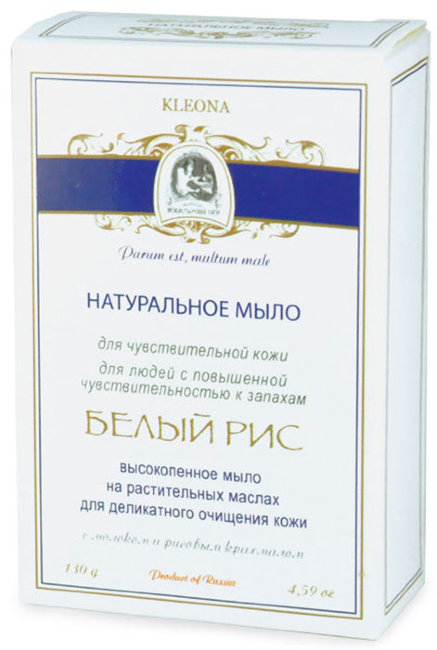 Kleona Натуральное мыло без запаха Белый рис, 130 г Kleona Натуральное мыло без запаха Белый рис, 130 г
