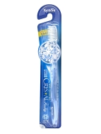 Mukunghwa Зубная щётка со сверхтонкой щетиной с анионами, средняя жесткость Голубая Xyldent White Crystal Blue, 1 шт