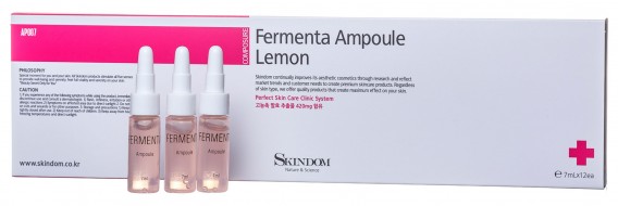 Skindom Концентрат для лица с ферментами лимона Fermenta Ampoules Lemon, 12*7 мл