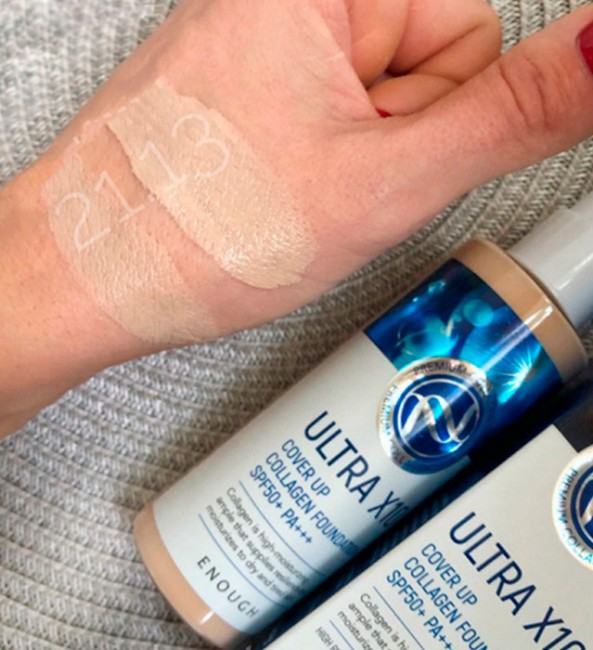 Enough Ultra X10 Cover Up Collagen Foundation SPF50+ PA+++ #21 Тональный крем, 100 г Enough Ultra X10 Cover Up Collagen Foundation SPF50+ PA+++ #21 Тональный крем, 100 г