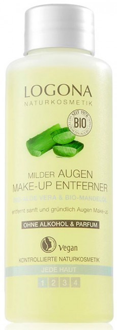 Logona Средство для деликатного снятия макияжа с глаз c алоэ и миндалем, 100 мл