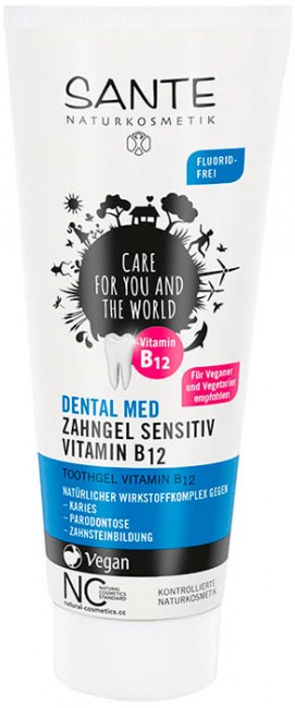 Sante Naturkosmetik Зубная паста с витамином B12 без фтора, 75 мл Sante Naturkosmetik Зубная паста с витамином B12 без фтора, 75 мл