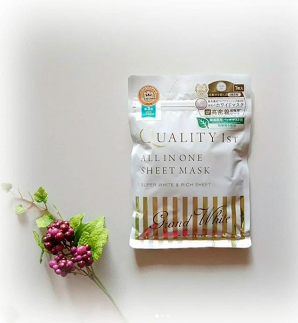 Quality First Grand White Выравнивающая цвет кожи лица маска Гранд, 7 шт