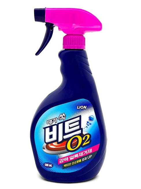 Lion Кислородный пятновыводитель для всех видов тканей, кроме шёлка и шерсти Beat O2 Spray, 500 мл