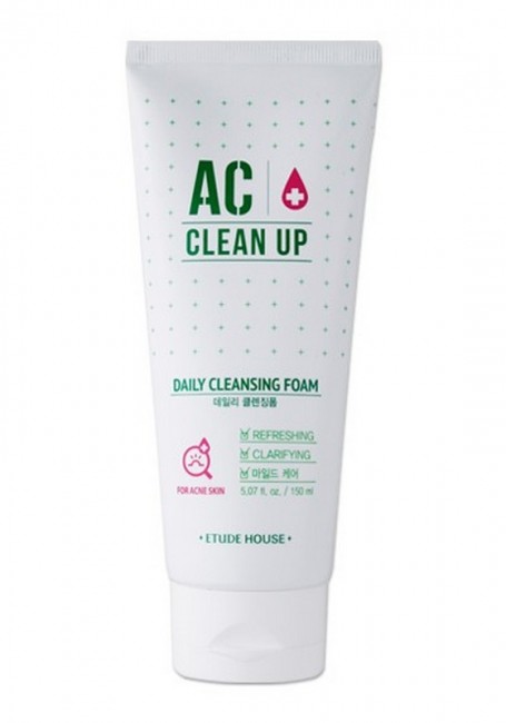 ETUDE HOUSE AC Clean Up Daily Cleansing Foam Пенка для умывания для проблемной кожи с акне, 150 мл ETUDE HOUSE AC Clean Up Daily Cleansing Foam Пенка для умывания для проблемной кожи с акне, 150 мл