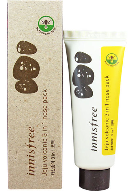 Innisfree Jeju Volcanic 3 In 1 Nose Pack Очищающая маска для носа 3 в 1 с вулканическим пеплом, 40 мл